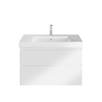 Тумба Cubo/Кубо подвесная с ящиками 80, белая глянцевая