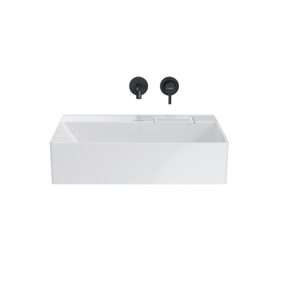 Раковина Logica/Лоджика мебельная без отверстий 60, белая глянцевая