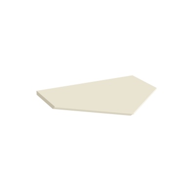 Столешница без выреза для тумбы-модуля Caravan/Караван 50, сливочная матовая