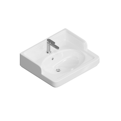 Раковина Pompei/Помпеи подвесная/мебельная 60, белая глянцевая