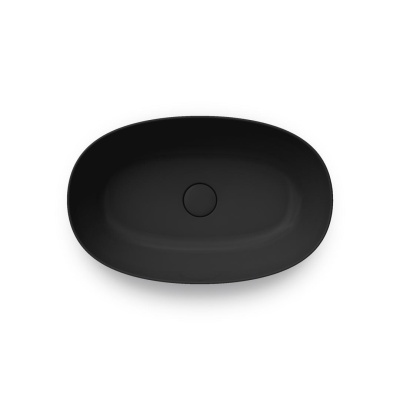 Раковина Plaza/Плаза накладная 60, черная матовая