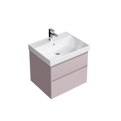 Тумба Cubo/Кубо подвесная с ящиками 60, мальва матовая