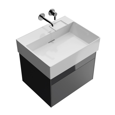 Тумба Logica/Лоджика подвесная 2 ящика 60 см, стальной серый