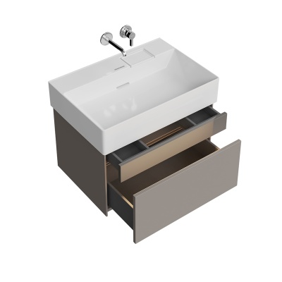 Тумба Logica/Лоджика подвесная 2 ящика 70 см, песчаный