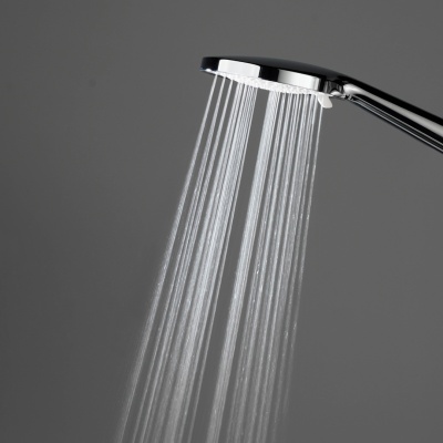 Душевая колонна круглая Fonte/Фонте на 2 потока без смесителя, черный матовый