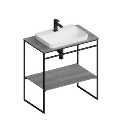 Металлическая структура Plaza Next/Плаза Некст напольная 80, черная матовая