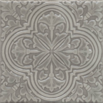 Декор Фес серый глянцевый 15x15x0,77